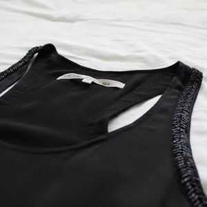 Beaded Black Razor-Back Dress